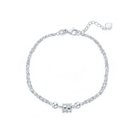 CHOW TAI FOOK 18K 753 White Gold Bracelet with Pendant - 小蛮腰 P154153