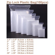 (Mlk Ex-Stock) 100PCS Thick Zip Bag Zip Lock Plastic Bag Zipper Bag Seal Bag (20inch x 20inch-10pcs/pkt)