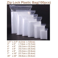 (Mlk Ex-Stock) 100PCS Thick Zip Bag Zip Lock Plastic Bag Zipper Bag Seal Bag (20inch x 20inch-10pcs/