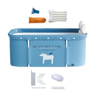 amagogo Portable Bathtub Kit Soaking Bathing Hot Tub Comfort Cushion&amp;Seat Cushion Efficient Free Standing Soaking Standing Bath Tub for SPA Adult