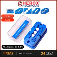 HEROX FULL SIZE Professional Pill Splitter 1/4 1/2 Splitting Automatically Pill Alignment Pill Cutte