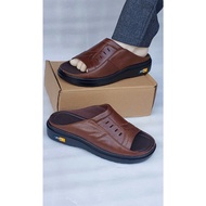 Mẫu dép mới ( Dép nam trung tuổi quai dép da bò thật cao cấp bền mềm nhẹ êm BOSS-1