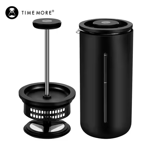 TIMEMORE 450ml French Press Coffee Maker Glass French Press Pot with Stainless Steel Mesh Portable C