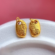 S925 Antique Silver Pendent Lucky Charm Handmade DIY Bracelet Accessories Gold Plated Engraved Good