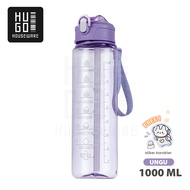 HUGO Botol Minum 1 Liter Bening Botol Air Anak Sedotan Anti Bocor Premium BPA FREE
