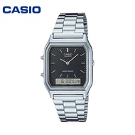 Casio Vintage Watch 💯(Ori) AQ230A-1 Stainless Steel AQ230 Casio Watch / Casio Metal Watch / Unisex /