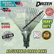 DAIZEN ADJUSTABLE IRON STEEL 22 TEETH GRASS RAKE / Penyakar besi cakar Rumput Sampah Boleh Melaraska