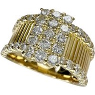 Pre-owned size 12 diamond 1.00ct ring in 18K gold, 7.0g.