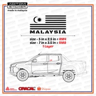 Bendera Malaysia with Wording custom die cut sticker