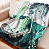 Genshin Impact  Alhaitham Flannel Warm Comfort Soft Picture Plush Breads Thief Blanket