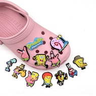 【SG ready stock】Crocs charm DIY Cute cartoon sponge baby crocs jibbitz hole shoes accessories shoe stickers crocs button