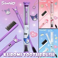 Portable Sanrio Soft Toothbrush Hello Kitty Kuromi Melody Portable Ultra Fine Soft Bristle Toothbrus