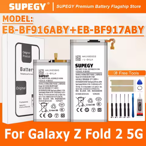 EB-BF916ABY EB-BF917ABY Replacement Battery for Samsung Galaxy Z Fold2 Fold 2 5G SM-F916 2090mAh/227