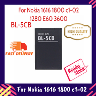 Original BL-5CB Battery For Nokia 1616 1800 c1-02 1280 E60 3600 3660 6620 6108 3108 2135 6086 6108 6