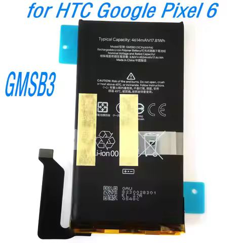 2026 Years 3.86V 17.46Wh GMSB3 Rechargeable Genuine Battery for HTC Google Pixel 6 Mobile Phone 1ICP