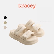 Tracey Ava Women Pillow Sliders Comfy Sandals Non-Slip Flat Shoes Kasut Perempuan