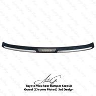Toyota Vios 2019-2022 Rear Bumper Stepsill Guard (Chrome Plated) 3rd Design