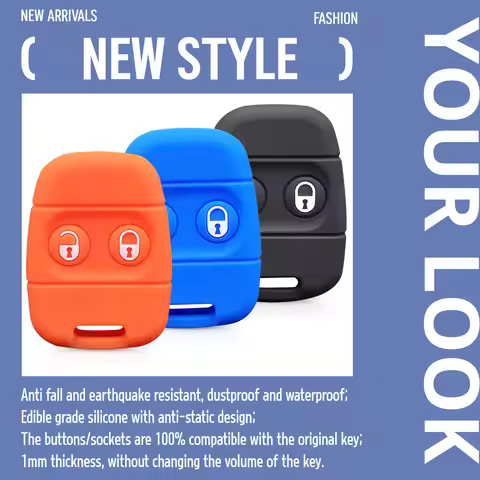 Silicone 2 Button Remote Key Case for Land Rover Defender Freelander Rover 25 45 100 200 400 MG ZS Z