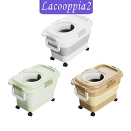 [Lacooppia2] Pet Food Storage Container Cat Dry feed Containers Bin with Wheels 30lb Foldable Folding for Dry Food Grains Dog Cat Food