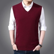 Premium men's v neck knit vest vest for men