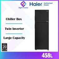 HAIER 418L/458L 2-Door Refrigerator Twin Inverter 5 Star Energy Saving HRF-418IHM/HRF-458IHM