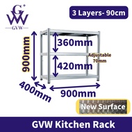 GVW Stainless Steel Kitchen Stove Rack Dapur Gas Stove Rack Rak Dapur Serba Guna Rak Sinki Dapur Sta