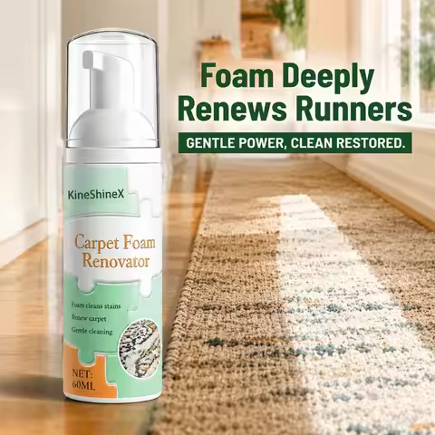 60ML Carpet Foam Cleaner Rug Stain Remover Deep Cleaning Foam for Area Rugs Runners Carpet Tiles Gen