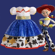 MQATZ Jessie Girls Buzz Lightyear Dress Cartoon Cow Frocks Halloween Clothes Party Toy Story Vestido