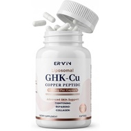 Erivyn Liposomal GHK-Cu Copper Peptide Supplement untuk Rutin Penjagaan Kulit Harian, 120 mcg setiap