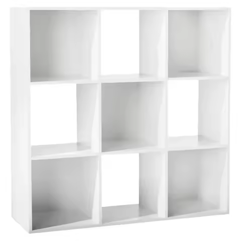 WCS 11" 9 Cube Wood Organizer Shelf,Versatile Bookshelf with Open Back, Vertical or Horizontal Confi