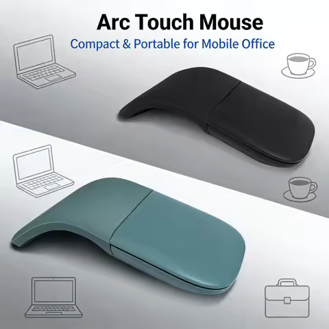 Foldable ARC Touch Wireless Mouse Bluetooth/2.4G Silent Ergonomic Slim Portable Mice for Computer iP