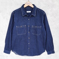 Monoflow Work Shirt Denim Size L jaket kemeja jeans outter work wear heritage custom