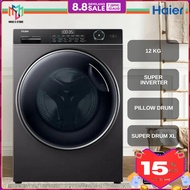 Haier HW120-BP14959S8 Front Load Washer Super Inverter 12KG HW120-BP12357S8 Mesin Basuh