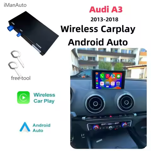 Wireless Carplay Android Auto Interface For Audi A3 A4 A5 Q2 Q5L Q7 2014-2018 Rear Camera Car Play M