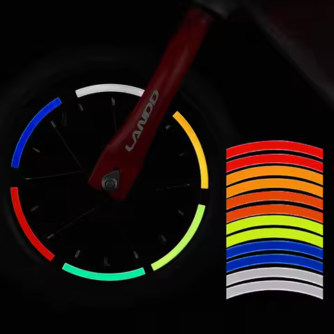 Reflective Tire Sticker for Kids Bike Safety Sticker Color Kids Balance Bike Night Reflective Sticke