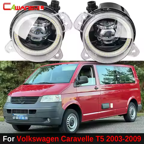 2 X Car Driver +Passenger Fog Light Angel Eye DRL 30W LED Fog Daytime Running Lamp H11 For VW Volksw