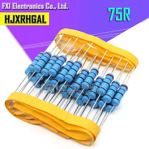 20pcs 2W 75 ohm 2W 75R Metal film resistor 2W resistance