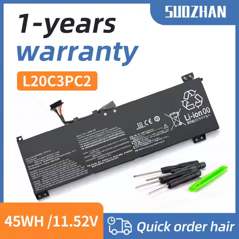 SUOZHAN L20M3PC2 L20C3PC2 Laptop Battery For Lenovo ideapad Gaming 3 15ACH6 15IHU6 82K1 82K2 L20L3PC