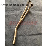 Exhaust Front Pipe Motorcycle Muffler Motorcross Slip on Modified Tube Stainless Steel Catalyst For 