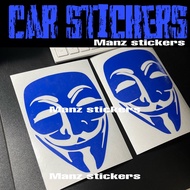 [24 HOURS SHIP]  STIKER ANONYMOUS VENDETTA HACKER / CAR STICKER HACKER / TOPENG