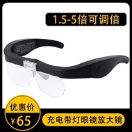 Ophthalmology Magnifying Glasses 5 Times Head-Mounted High-Definition Eyes Glasses Style Embroidery 