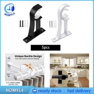 [Homyl4] Curtain Rod Bracket Roman Rod Side Mount Brackets Heavy Duty Curtain Rod Base Support for Restaurant Door Curtains