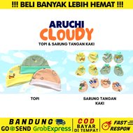 Happiness Babyshop - ARUCHI- 3 PCS Topi Bayi Dan 3 Pasang Sarung Tangan Kaki (STK)