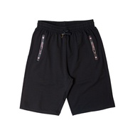 CHALLENGER Men's Plus Size Slim Cut Jogger Shorts with Adjustable Drawstring CH5039C3 (Black) Seluar