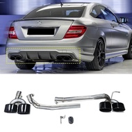 For Mercedes-Benz W204 Exhaust Pipe Modification C180 C200 C260 Upgraded Version C63 Quad Exhaust Ti