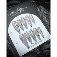 250 Nailbox aurora design y2k press on nails y2k nails