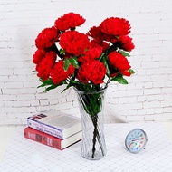 Peony cluster, decorative artificial flowers with 8 large flowers used to decorate homes and cafes
