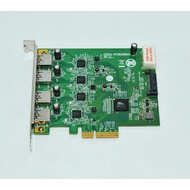 IOI Basler U3X4-PCIE4XE111 Quad Ch 4-port USB 3.0 PCI Express x4 Gen 2 PCIE Host Card