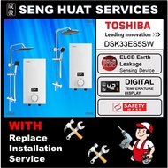 🛠️🛠️ FREE INSTALLATION 🛠️🛠️ TOSHIBA DSK33ES5SW INSTANT WATER HEATER WITH CLASSICLA CHROME RAIN SHOWER SET