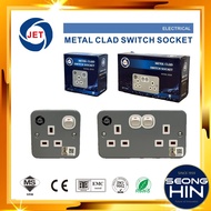 JET 13A Surface Switch Socket Metal Clad 13A Industrial Socket Plug Besi
